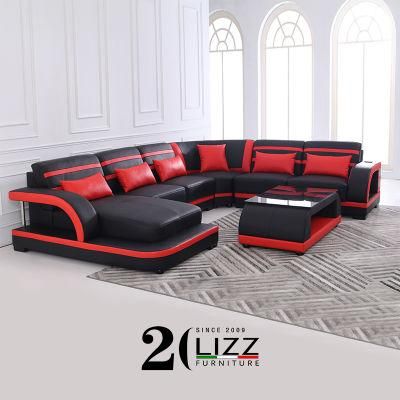 New Modern Style Europe Living Room Furniture Leather Sofa Set