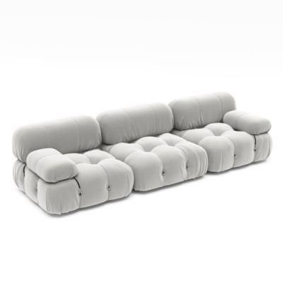 Nordic Style Designer Living Room Furniture Velvet Teddy Fur Fabric Sectional Sofa Flexible Combination Couch