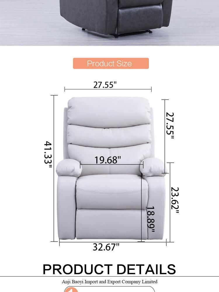 Leisure One Seat Living Room Manual Function Recliner Chair Sofa