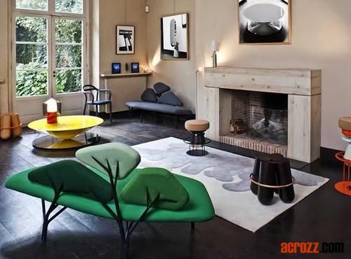 Hot French Cobblestone Design Fabric Leisure Sofa Dining Living Sofa Borghese Sofa