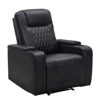 Home Theater Sofa Sets Leather with Storage Cup Holder Recliner Sofa