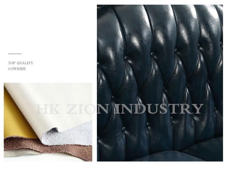 Foshan Top Quality European Antique Style Living Room Sofas Luxury Sofa Living Room Furniture House Sofa Set Hotel Setting Room Cowhide Sofa
