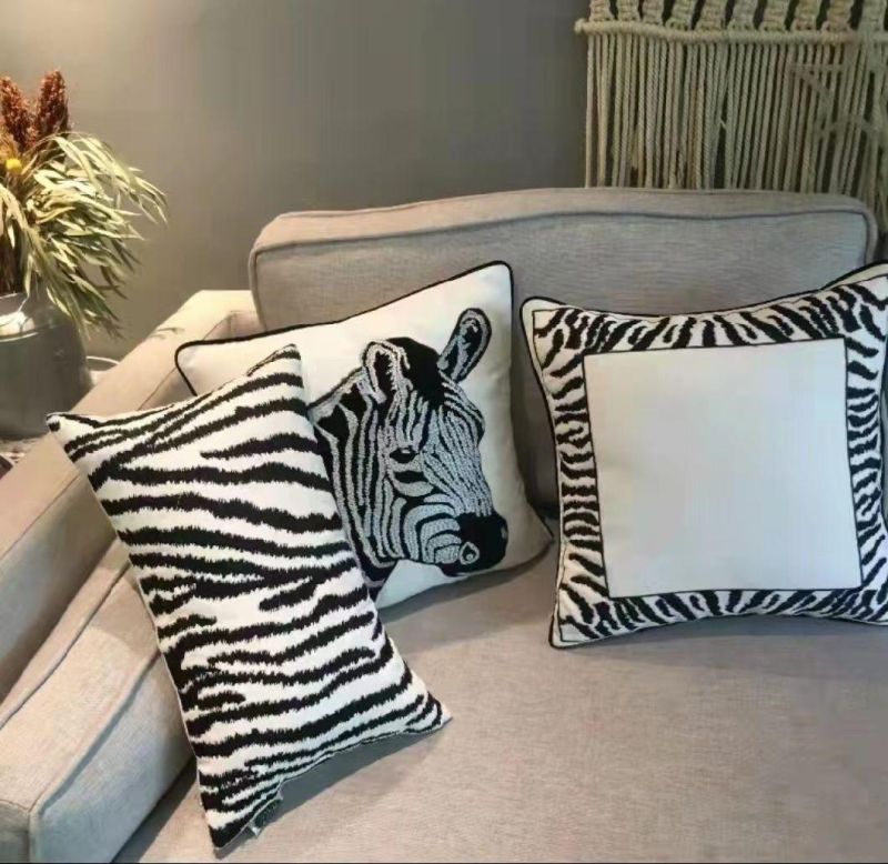 Custom Polyester Square Throw Pillow Case Decorative Pillowcase Luxury Sofa Christmas Velve