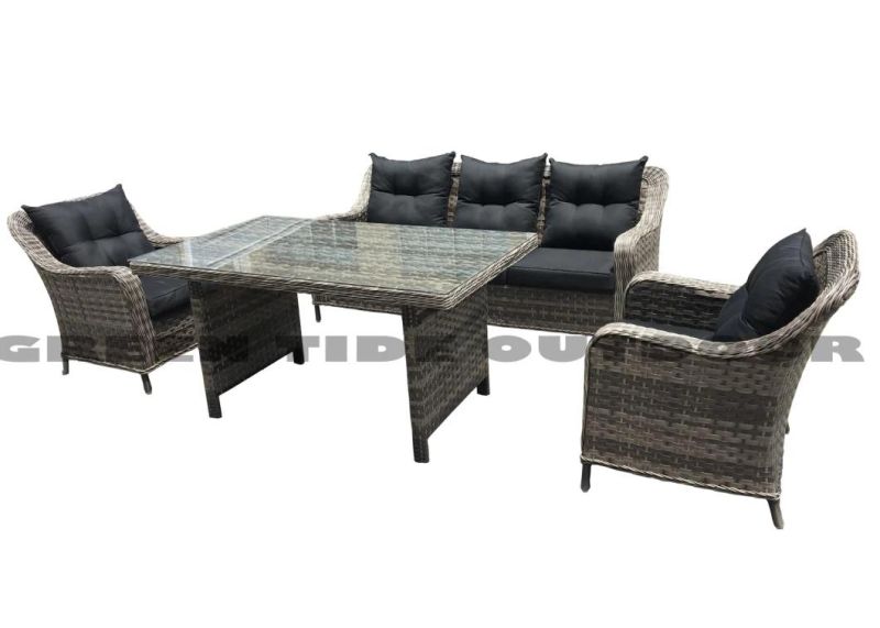 Wholesale Outdoor Garden Rattan Wicker Patio Furniture High Table Sofa Set 4PCS