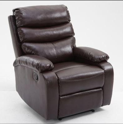 Living Room Furniture Sofa Manual Recliner Sofa Coffee Color Hot Sale Office Chair Products Leather Sofa Home Furniture