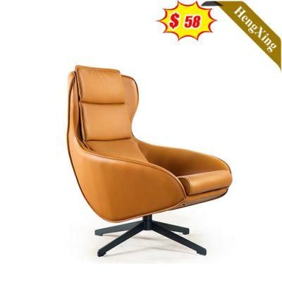 Modern Home Living Room Hotel Lobby Sofas Customized Brown PU Leather Leisure Lounge Chair