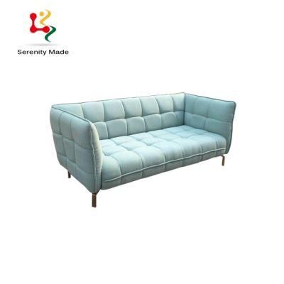 Fashionable Modern Fabric Couch Lounge Sofa with Metal Legs for Living Room