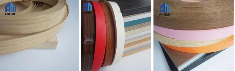 0.4mm-3mm Thickness Brown Wood Grain PVC Edge Banding Tape/Edge Strip/Edge Trim