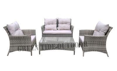 Outdoor Patio Garden Furniture Rattan Sofa Set 4PCS