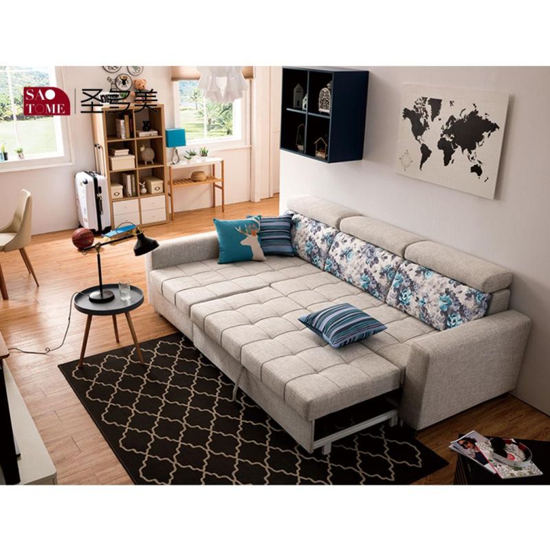 Extremely Simple Popular Low Back Matt Fabric Sofa