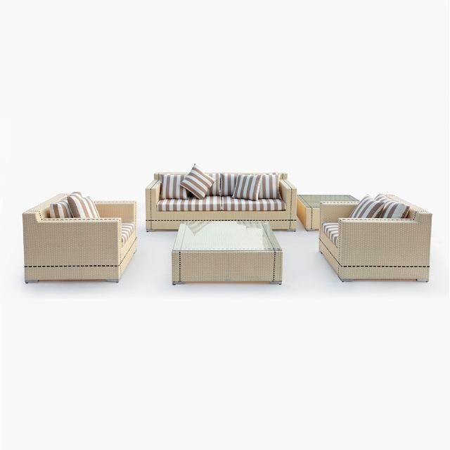 Commercial Garden Furniture Synthetic Rattan Hand Weaving Garden Sofa 4302