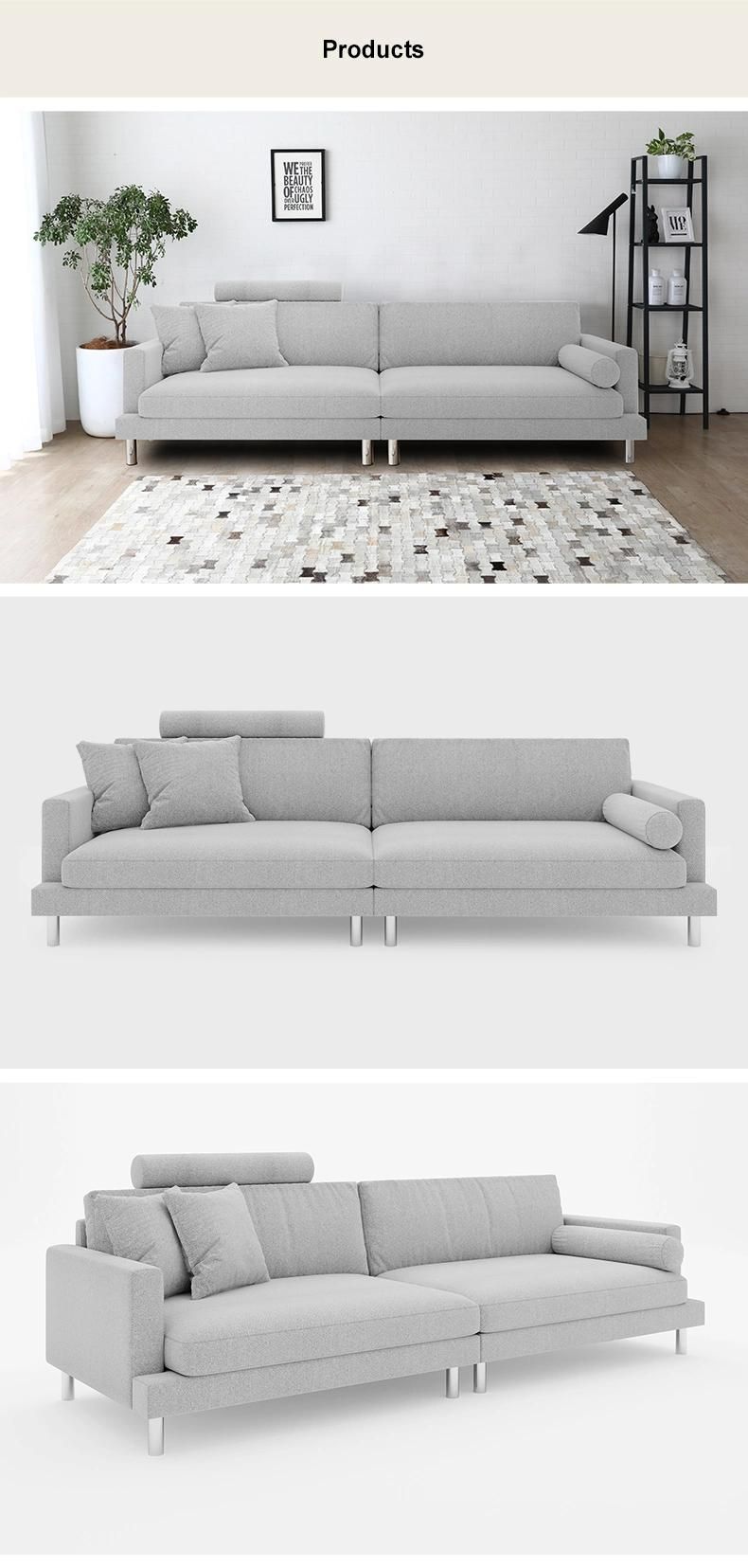 Hot Sale Sponge with Armrest Modern Home Sectional Sofa