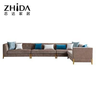 European New Luxury Style Sofa Manufacturer High-End Modular Sofa 1/2/3 Seaters Chaise and Conor Sectional Sofas Good Wholesale Price