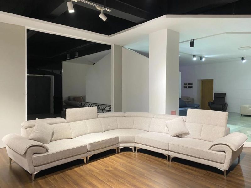 Manufacturer Wholesale European Style Living Room Furniture Modern Fabric L Shaped Corner Sofa
