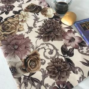 100 Polyester Knit Flower Printed Sofa Fabric New