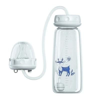 240ml Infant Feeder Standard Neck Baby Bottle with Liquid Silicone Teat