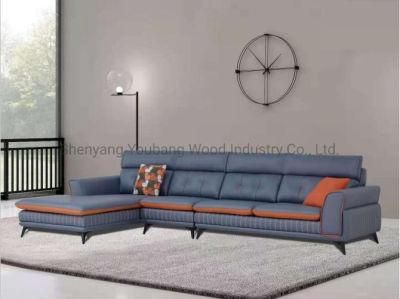 Manufactory European Classic Velvet Fabric Corner Sofa Set for Living Room