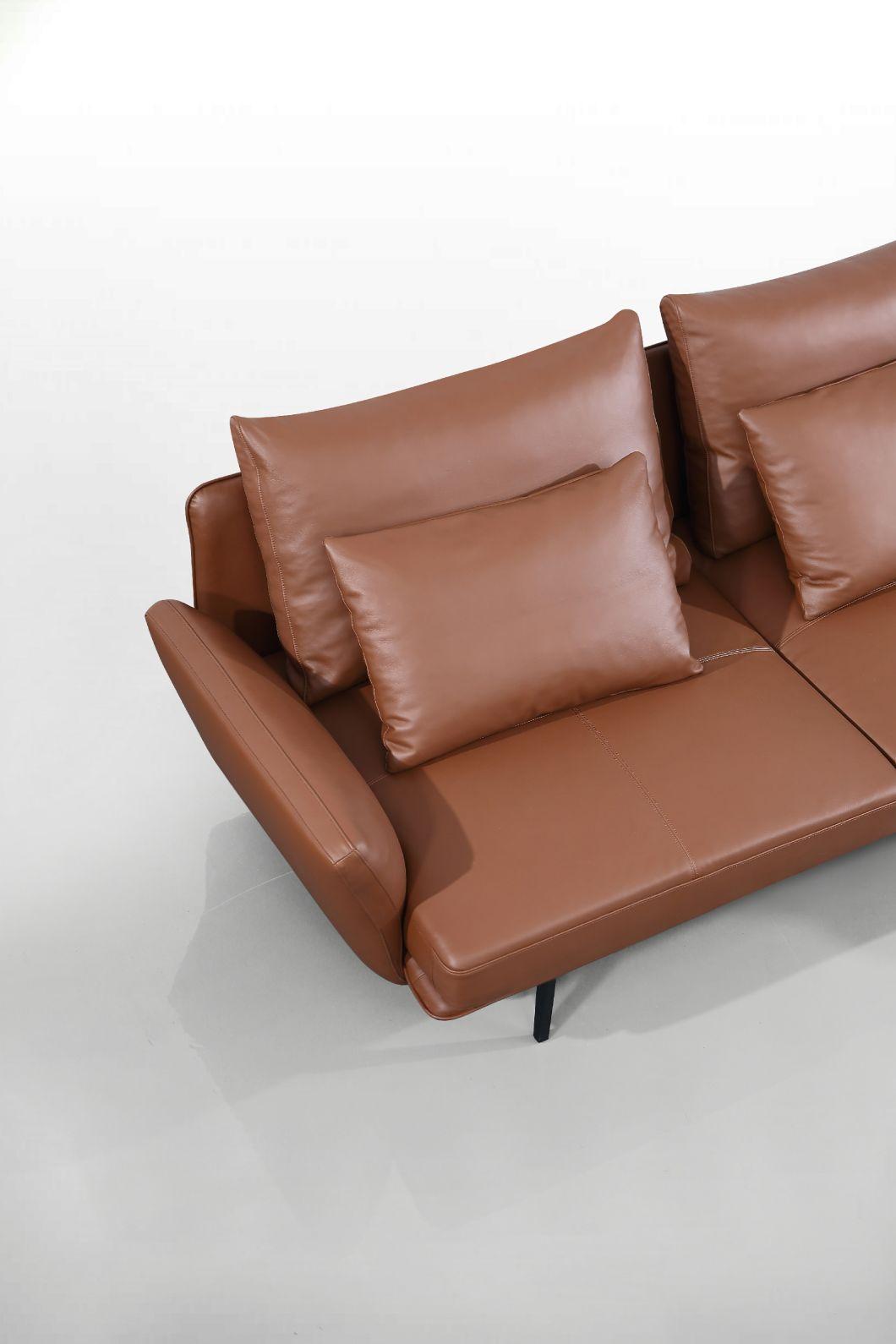 New Modern Home Furniture Multi-Functional Sectional Leather Sofa Set in Living Room Furniture