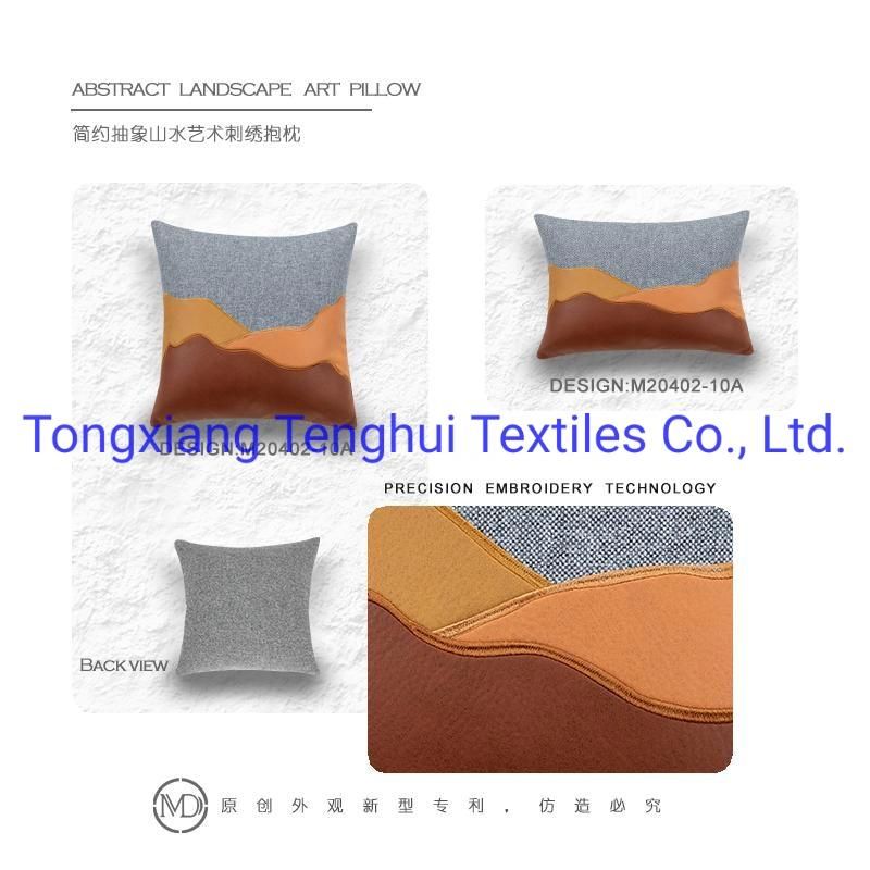 Home Textile Fabric Design for Abstract Landscape Art of Pillow Fabric