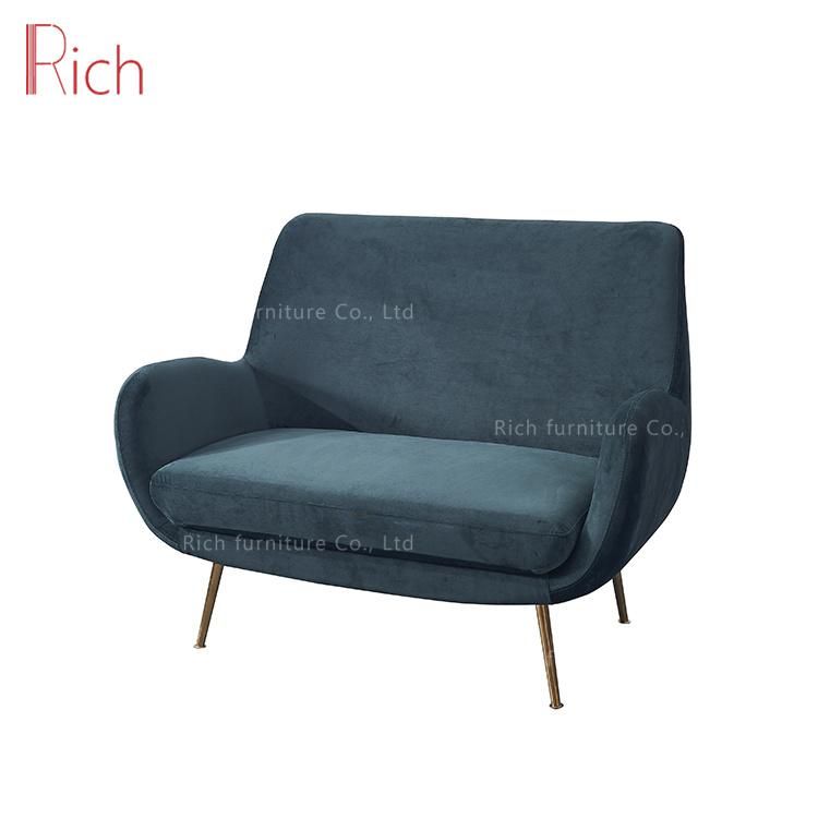 Modern Velvet Fabric Furniture Sectional Couch Sectional Hotel Lobby Sofa