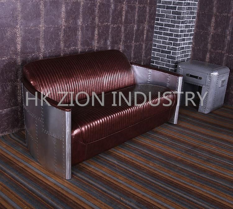 Modern Furniture Sofa Set Furniture Living Room Leisure Sofa Garden Sofas Children Sofa Reception Sofa Brown Silver Leather Sofa