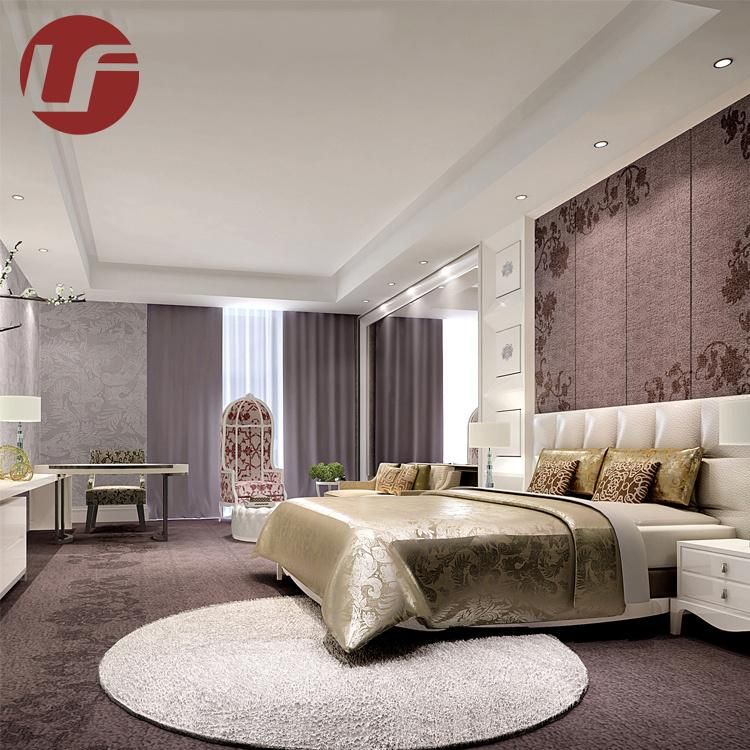 Foshan 5 Star Luxury Hotel Bedroom Furniture with Long Lougue Sofa