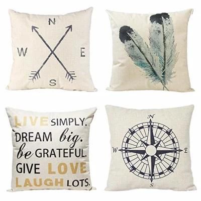 Ocean Printing Sofa Cushion Feather Printing