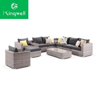 Outdoor Patio Garden Furniture Aluminum Rattan Sofa Sets for All Weather