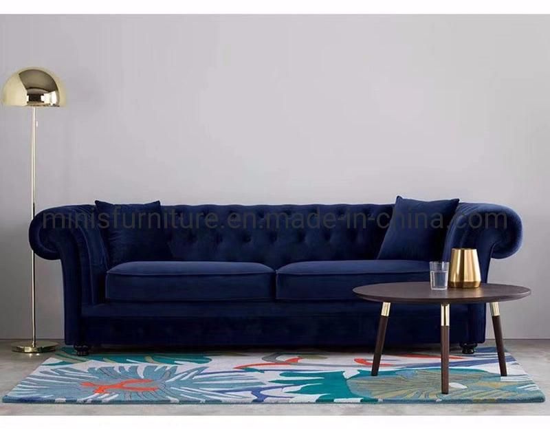 (MN-SF99) Home/Apartment/Salon Blue Fabric Love Seats Sofa