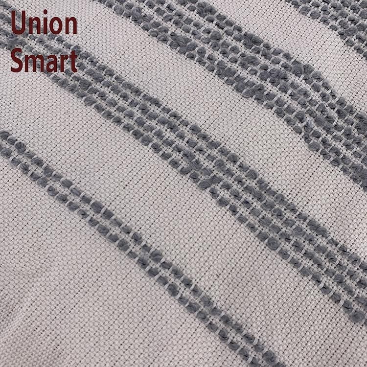 100%Acrylic Decorative Stripe Knitted Blanket for Sofa