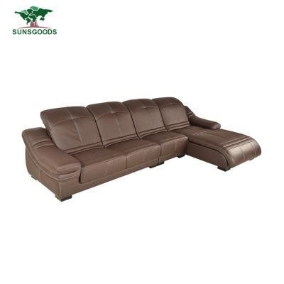 American Style Modern Furniture Leisure L Shape Sectional Corner Wood Frame Sofa