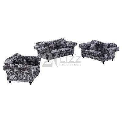 Wholesale Direct Luxury Chesterfiled Fabric Living Room Sofa Furniture with Button
