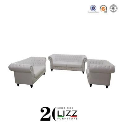 Wholesale Home Furniture Miami Classic Chesterfield Leather Living Room Sofa