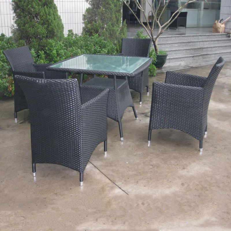 Resin Patio Furniture Armchair Garden Chair Outdoor Furniture Wicker UV-Resistant PE Rattan Sofa and Stool
