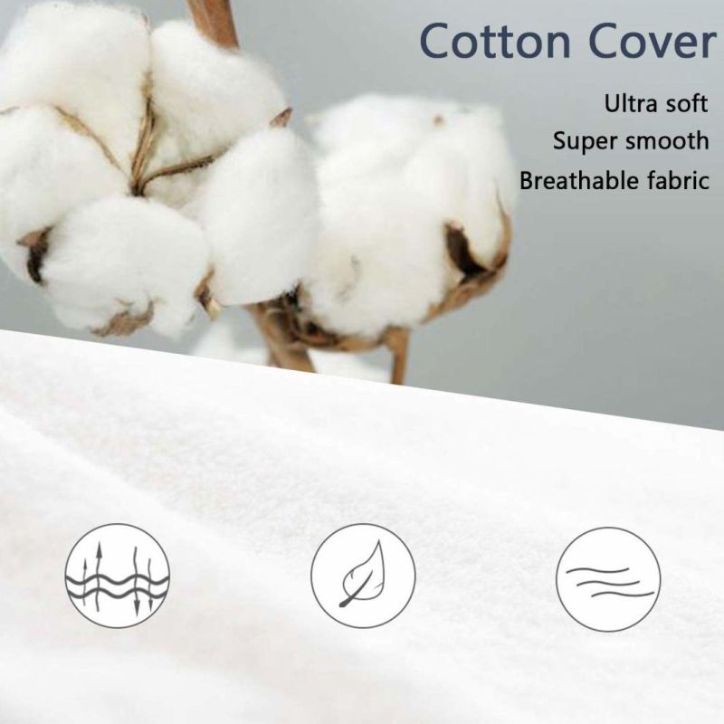 100% Cotton Fabric 400 Thread Customized Size White Goose Down Feather Hotel Collection Bed Pillows for Sleeping