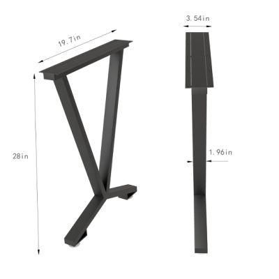 Custom Black Coating Stainless Steel Coffee Dining Table Legs