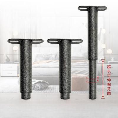 Adjustable Telescopic Row Skeleton Bed Leg Support Leg Iron Bed Frame Leg Furniture Leg Hardware Leg Bed Frame Leg T-Shaped Leg