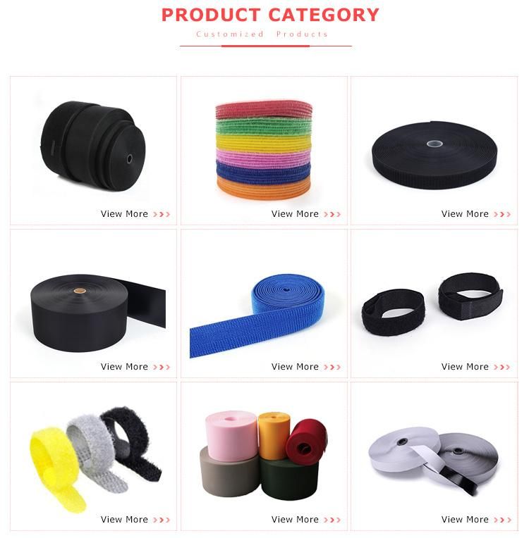 Customized Garment Accessories Tape 2.5cm 70% Nylon Reusable Hook and Loop Self Adhesive with High Quality