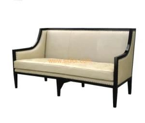 (CL-6605) Classic Restaurant Living Room Couch Wooden Fabric Hotel Sofa