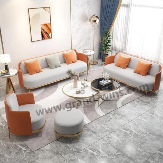 Hotel Furniture Fabric Leather Single Seat Sofa Living Room Chair