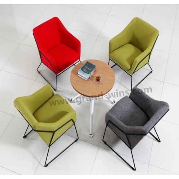 Decorative Living Room Furniture Armchair Fabric Metal Frame Accent Chair