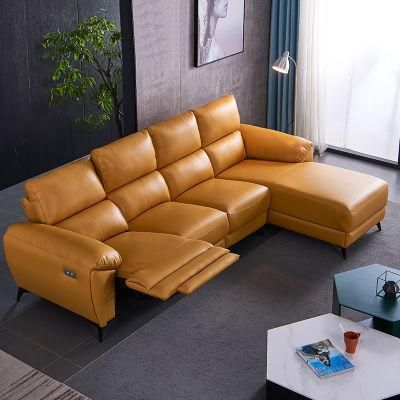 European Style Living Room Corner Leather Lounge Suites for Home Furniture Sofa