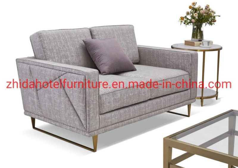 Contemporary Style Home Living Room Fabric Leather Sofa