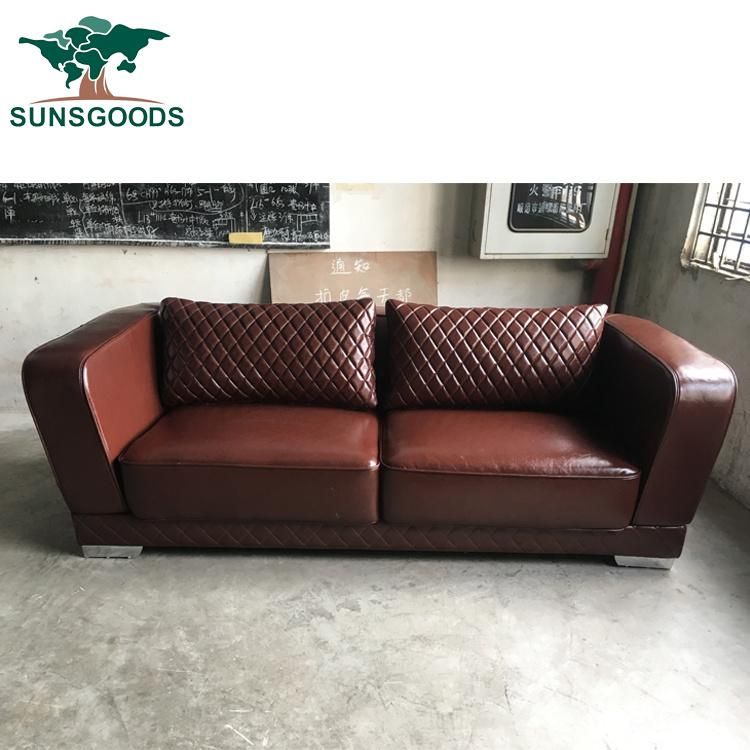 Two Person Leather Couch Genuine Leather for Living Room Sofa