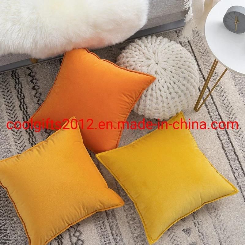 High Quality Velvet Solid Color Pillow Cushion Cover for Sofa Home