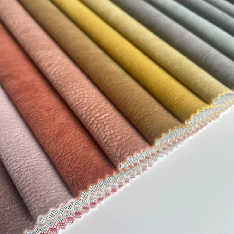 China Nylon Pile Double Flocked Fabric Waterproof Stainproof Water Repellent Easy Cleaning Functional Sofa Fabric for Furniture Upholstery Decorative Material