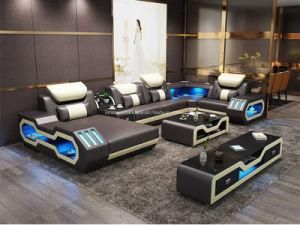 E18 Luxury Villas Designs LED Sectional Sofa Living Room Furniure
