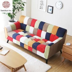 2020 New Wood Frame Bright Modern Living Room Home Furniture Salon Indoor Soft Leisure Fabric Sofa Bed and Lounge Couch