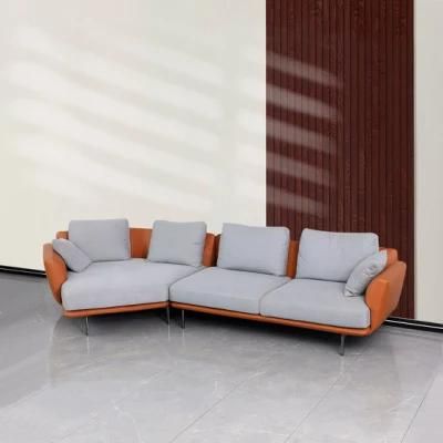 2021 European Style Living Room Furniture Leather Sofa