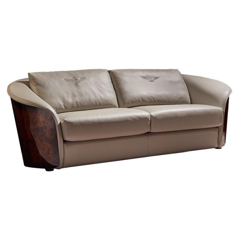 Newest Italian Style Design Leather Living Room Sofa Furniture Modern Luxury Home European Villa Sectional 1 2 3 Seater Sofa